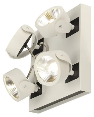 Immagine prodotto di KALU LED 4 lampade da parete e soffitto, quadrate, bianco/nero, 3000K, 60°