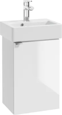 Produktbild von Aqua For You | Waschbeckenunterschrank Wirginia D40 - mit Waschbecken - Weiß - 34x51x27 Cm - Keramikwaschbecken