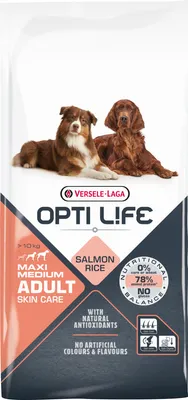 Produktbild von Versele-Laga Adult Skin Care Medium & Maxi, Adult, Groß (26-44 kg), Mittelgroß (11-25 kg), Lachs, 12,5 kg, Gluten-frei