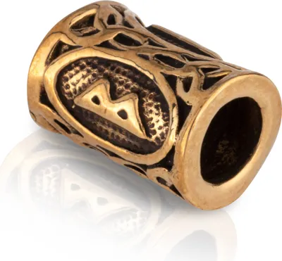 Produktbild von BERKANA - Bronze Futhark Haar Bartperle Germanisch Keltisch Wikinger Gothic 3541