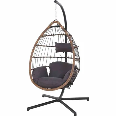 Produktbild von SIENA GARDEN Salerno Hängekorb, schwarz / natur L19609