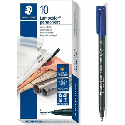 Produktbild von Staedtler 318-3, Blau, Rundspitze, Schwarz, Blau, Polypropylen (PP), Fein, 0,6 mm