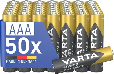 Productafbeelding van VARTA AAA-batterijen, 50 stuks, voorraadverpakking, "Power on Demand", alkaline, 1,5 V