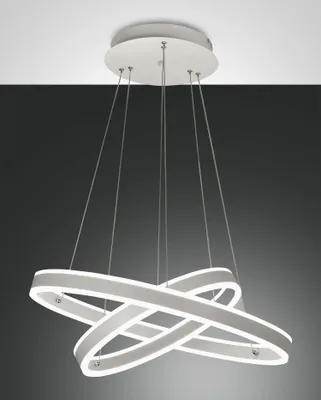Produktbild von Fabas Luce LED Pendelleuchte Palau Ø600mm 1x66+1x44W Warmweiß Weiß dimmbar