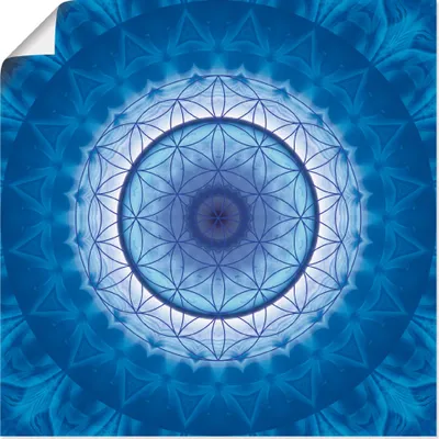 Produktbild von ARTland Poster Blume des Lebens 2 Größe: 70x70 cm