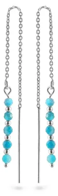 Immagine prodotto di Orecchini a catena in argento con apatite AJKNS001