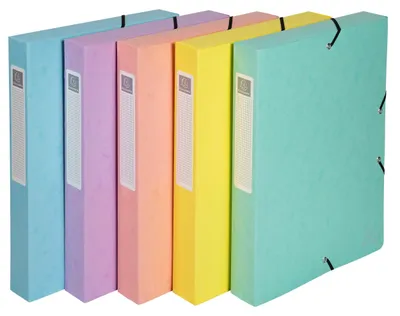 Produktbild von Exacompta 8x Archivbox Exabox A4 Colorspan Rücken 60mm Aquarel sortiert 59570E