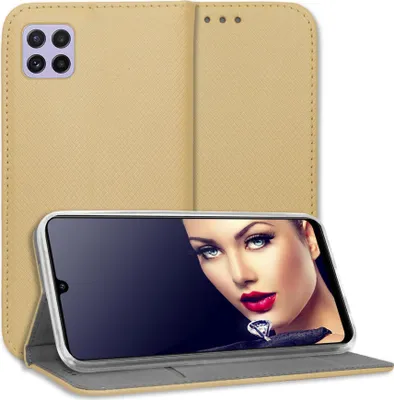 Produktbild von Bookstyle Schutzhülle Klapphülle Schutztasche Etui Cover für Samsung Galaxy A22 5G (A226) - Gold