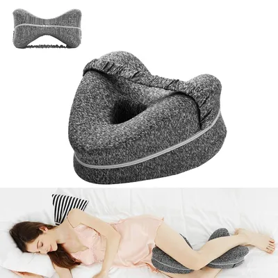 Zdjęcie produktu dla Ergonomiczna poduszka dla śpiących na boku, pianka memory, przy bólach bioder i kolan