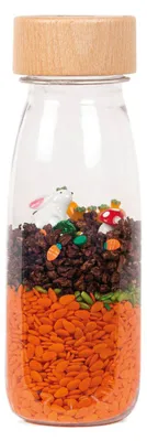 Immagine prodotto di Bottiglia sensoriale con suono di coniglio - 14 x 4 cm - Multicolore | di Petit Boum