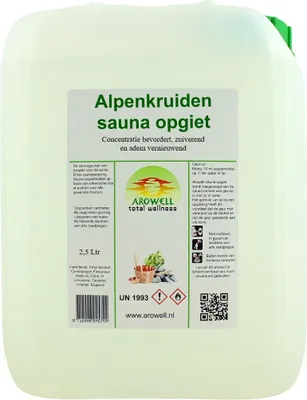 Zdjęcie produktu dla Arowell - Alpine herbs sauna infusion Koncentrat zapachowy do sauny - 2,5 ltr