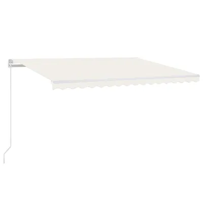 Produktbild von vidaXL Markise Manuell Einziehbar mit LED 450x300 cm Creme