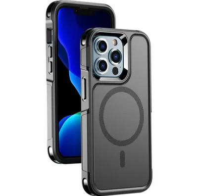 Produktbild von Mobigear Traveller iPhone 13 Pro Max MagSafe Hülle Hardcase Backcover Stoßfest - Schwarz