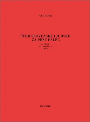 Produktbild von F. Nieder Stiri Slovenski Ljudske Za Prst Palec Piano