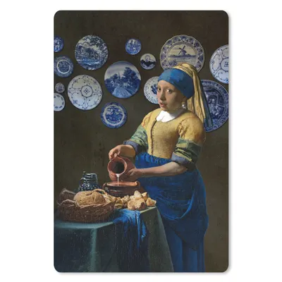 Produktbild von MuchoWow® Mauspad Mousepad Das Mädchen mit dem Perlenohrring - Milchmädchen - Vermeer 18x27 cm - Mousepads - Maus Mat - Pad - Mausunterlage