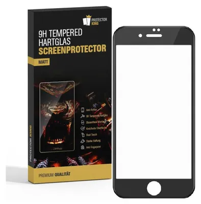 Produktbild von 2x Matt 9H Hartglas für iPhone 8 FULL COVER Schutzfolie Schutzglas Displayschutz ANTI-REFLEX Displayglas Panzerglas Glasfolie Tempered Sicherheitsglas Echtglas Panzerfolie