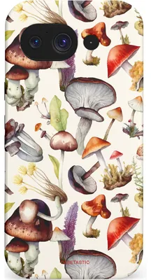 Productafbeelding van Casetastic hoesje geschikt voor Google Pixel 10a - Dubbellaagse bescherming - Herfst spoor - Fashion Case - Taupe Wit Zilver Perzik
