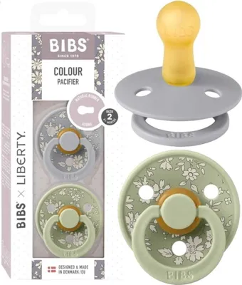Produktbild von BIBS Liberty Beruhigungssauger Schnuller Hevea Kautschuk Naturform 2er Pack Capel Sage M