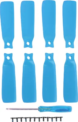 Produktbild von 8pcs Drohnen Propeller Blades Ersatz 4022f Farbflügel Ersatzteile Zubehör für Flip Blau