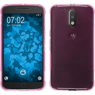 Produktbild von PhoneNatic Case kompatibel mit Motorola Moto G4 Plus - pink Silikon Hülle ShockProof + 2 Schutzfolien