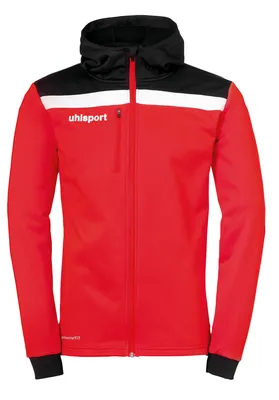 Image de Uhlsport Offense 23 Veste de survêtement avec capuche enfants - Rouge / Noir / Blanc
