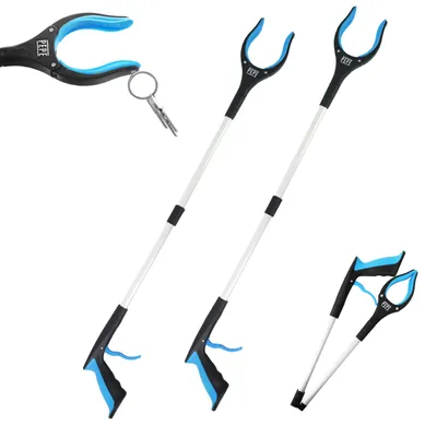 Immagine prodotto di Pinza di presa Pepe Mobility per anziani, pieghevole, 83 cm, e due pinze per raccogliere rifiuti