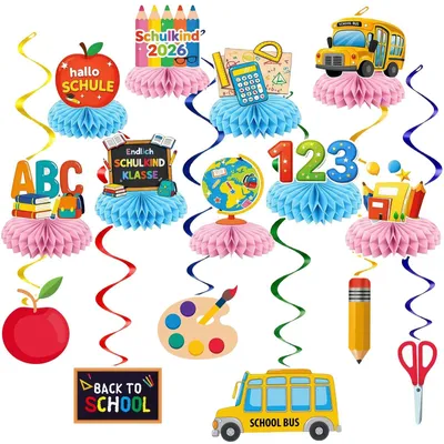 Productafbeelding van Decoraties Eerste Schooldag 9 Stuks Nido de Abeja