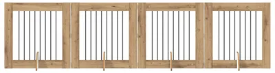 Obrázek produktu pro vidaXL Branka pro psy se 4 sloupky, dub Artisan, 80 x 80 cm