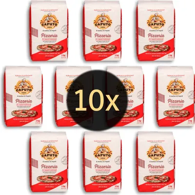Produktbild von 10x Caputo Pizzeria - Pizzamehl Tipo 00 | + Original Rezept | extrem hoher Glutengehalt = fluffliger Pizzateig