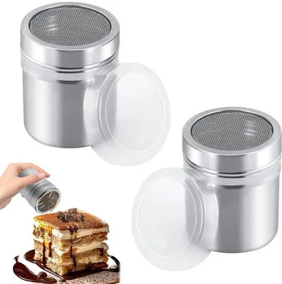 Produktbild von Puderzuckerstreuer, feines Sieb, für Kaffee, Kakao, Cappuccino, Dekorieren