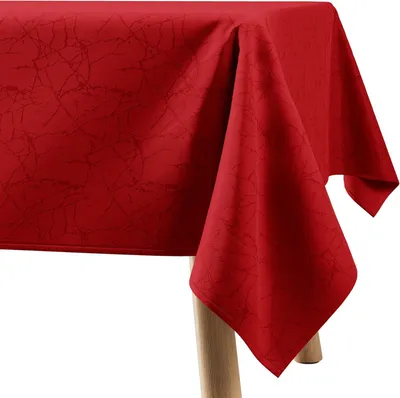 Produktbild von Tischdecke Modern Fleckenabweisend Rechteckig 140x260 cm Elegant Rot