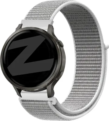Produktbild von Bandz Nylon-Laufband (22mm) - Geeignet für Garmin Vivoactive 4 / Garmin Venu 2 / Garmin Venu 3 / Garmin Forerunner 255 / Garmin Forerunner 265 / Garmin Forerunner 570 - 47mm / Garmin Venu 4 - 45mm - Sea Shell