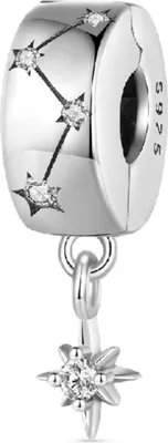 Produktbild von Gnoce Charm Clip Sterne IDC152 Silber