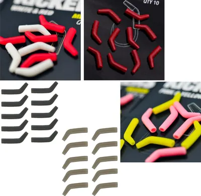 Produktbild von Korda Kickers - 10 Gummischläuche, Größe:large - für Hakengr. 2-4, Farbe:Bloodworm Red