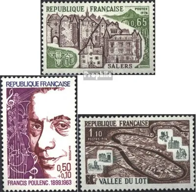 Produktbild von Briefmarken Frankreich 1974 Mi 1881,1882,1884 (kompl.Ausg.) postfrisch Tourismus