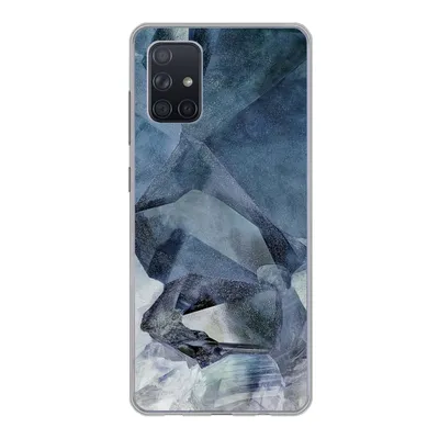 Produktbild von MuchoWow® Handyhülle Schutzhülle Hülle für Samsung Galaxy A51 Naturstein - Blau - Chic Silikon Softcase Handy Hülle - Schutzabdeckung