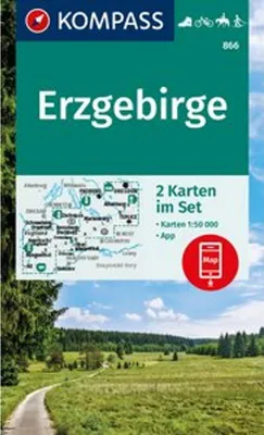 Produktbild von KOMPASS Wanderkarten-Set 866 Erzgebirge (2 Karten) 1:50.000