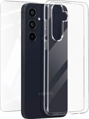 Zdjęcie produktu dla Mayaxess, zestaw ochronny dla Samsung Galaxy A35 5G etui i ochrona ekranu 9H, przezroczysty