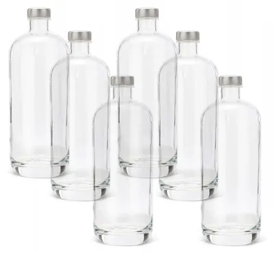 Obrázok produktu pre Sada 6 sklenených fliaš s objemom 750 ml a skrutkovacím uzáverom