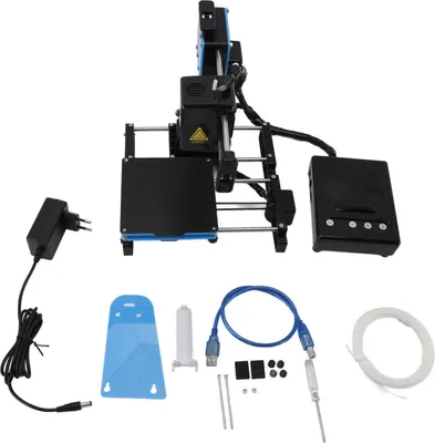 Produktbild von 3D-Drucker für Kinder, Anfänger, PLA-Filament, Hochgeschwindigkeits-Druckmaschine, Heimwerker, 100 x 100 x 100 mm, Größe Schwarz, EU-Stecker