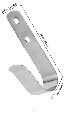 Produktbild von Edelstahl Bootshaken Wandhaken Multifunktional 107x25mm für Yachten und Boote