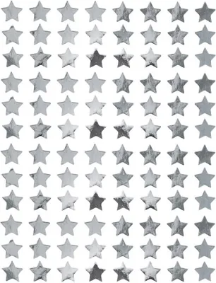 Produktbild von Oblique Unique 960 Sterne Sticker Stern Aufkleber für Weihnachten Weihnachtsdeko Geschenkdeko Basteln Glänzend - silber