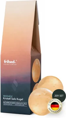 Productafbeelding van Kristalzout massagebollen, set van 2 - 100% natuurlijk Himalayazout - Premium accessoire voor de sauna, geschikt voor mannen en vrouwen - Zoutbollen voor de sauna - Merk uit Lüneburg
