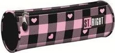 Produktbild von Rosa kariert Rosa Rohr Federmäppchen St.Right Majewski