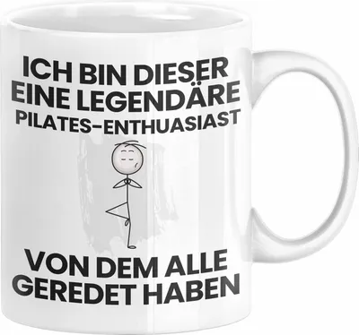 Produktbild von Pilates-Enthusiast Geschenk Tasse Lustige Geschenkidee Geburtstag für Pilates-Enthusiast Ich Bin Dieser Legendäre Pilates-Enthusiast Von Dem Alle Geredet Haben Kaffee-Becher (Weiß)