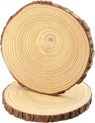 Produktbild von Set aus 2 Naturholzscheiben – Ø 23–25 cm, ohne Löcher, für große Dekorations-/Hochzeitsprojekte