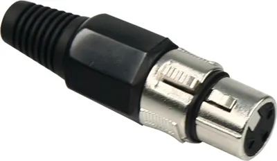 Zdjęcie produktu dla Złącze XLR, srebrny metal, 3-pinowe