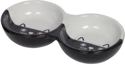 Zdjęcie produktu dla Nobby 73693, Kot, Ceramika, Czarny, Biały, Karmidło i poidło dla zwierząt, Monochromatyczny, 130 l