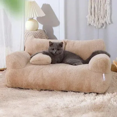 Produktbild von Famanu Katzenbank - s Katzen- und Hundesofa - Kaki - 80x55x5