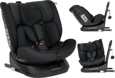 Produktbild von Novi Nathan V2 Premium i-Size Kindersitz (R129) – 360° drehbar – Isofix & Top Tether – ab Geburt bis 150 cm - Schwarz